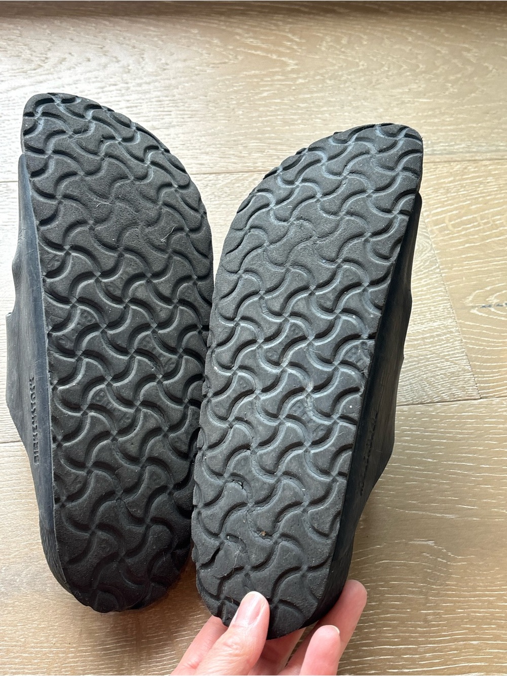 Birkenstock Black Double-Strap Rubber Women's Slide Sandals - Picture 4 of 4